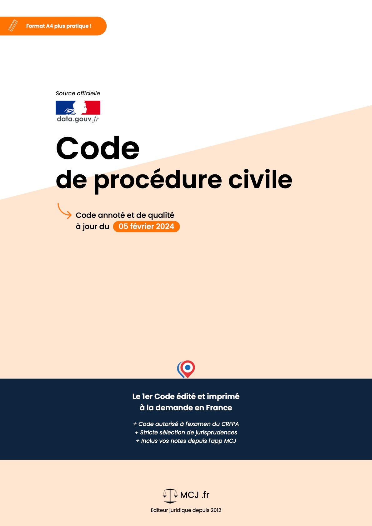Code de procédure civile 2025 annoté & imprimé à la demande