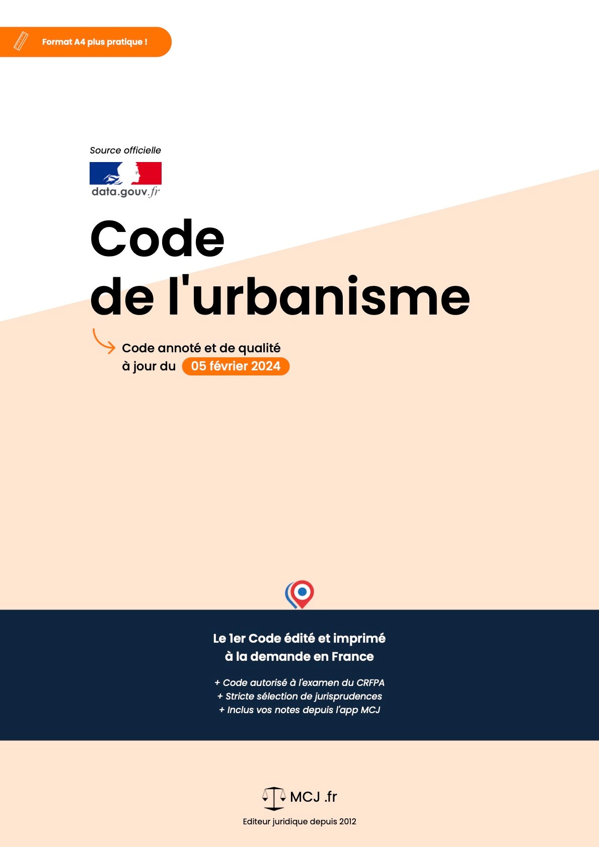 Code de l'urbanisme 2025 annoté & imprimé à la demande