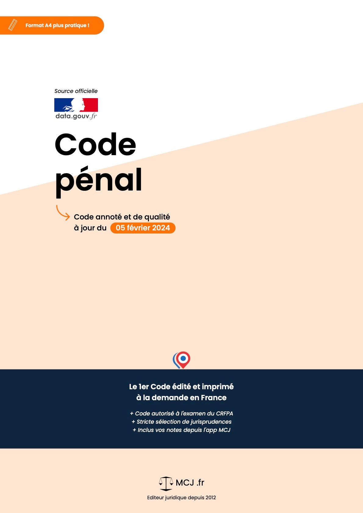 Code pénal 2025 annoté & imprimé à la demande