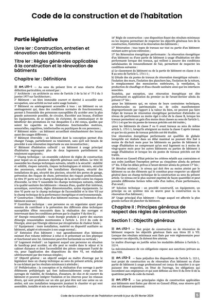 Code de la construction et de l'habitation 2025 annoté & imprimé à la demande