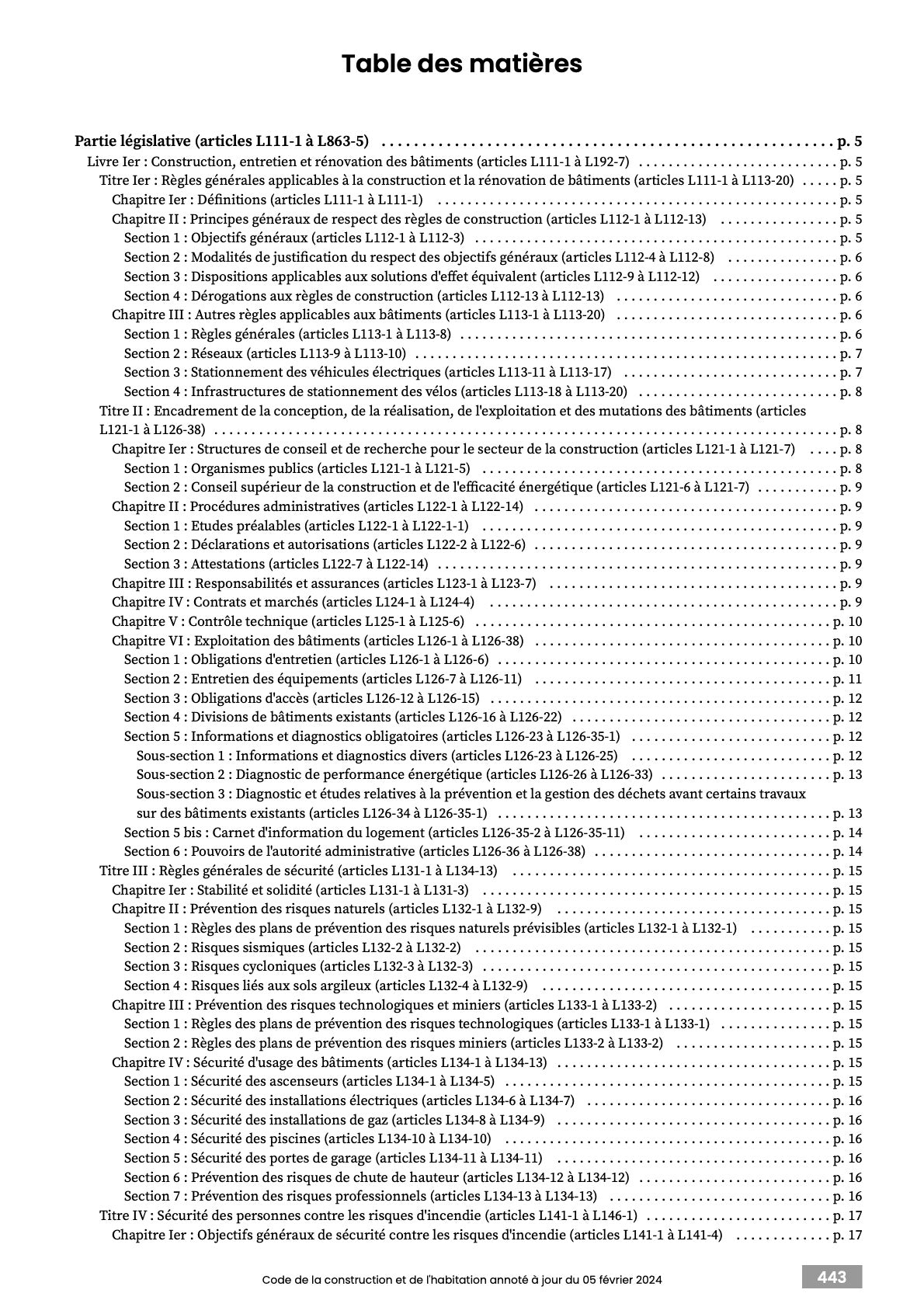 Code de la construction et de l'habitation 2025 annoté & imprimé à la demande