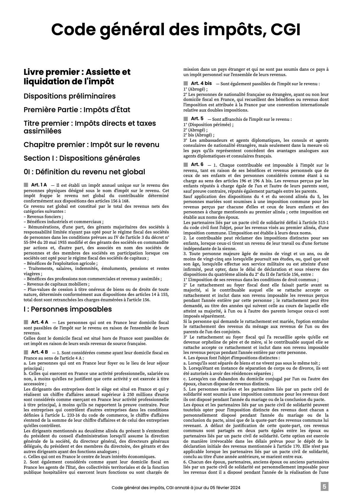 Code général des impôts 2025 annoté & imprimé à la demande