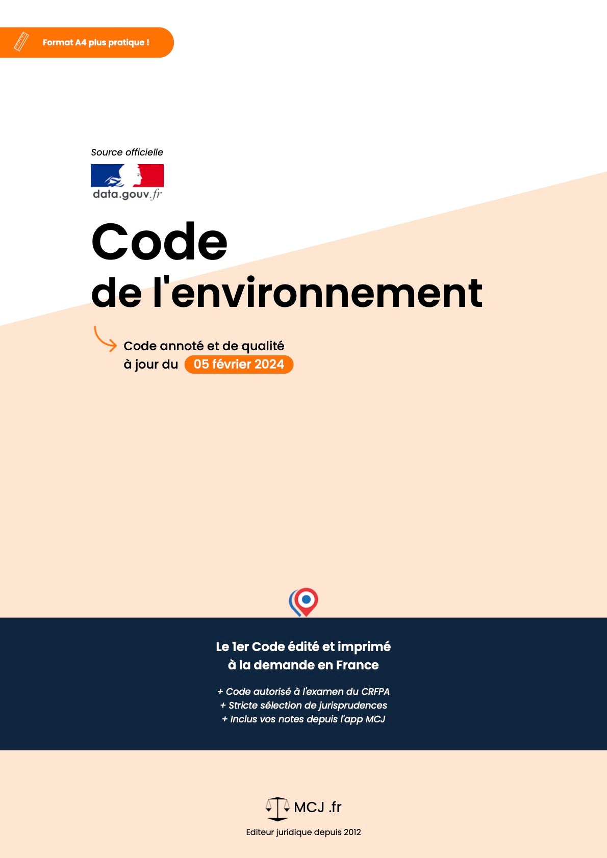 Code de l'environnement 2025 annoté & imprimé à la demande