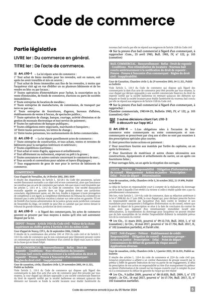 Code de commerce 2025 annoté & imprimé à la demande