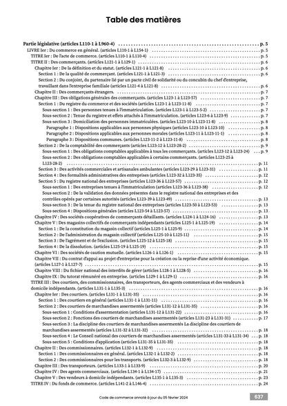 Code de commerce 2025 annoté & imprimé à la demande