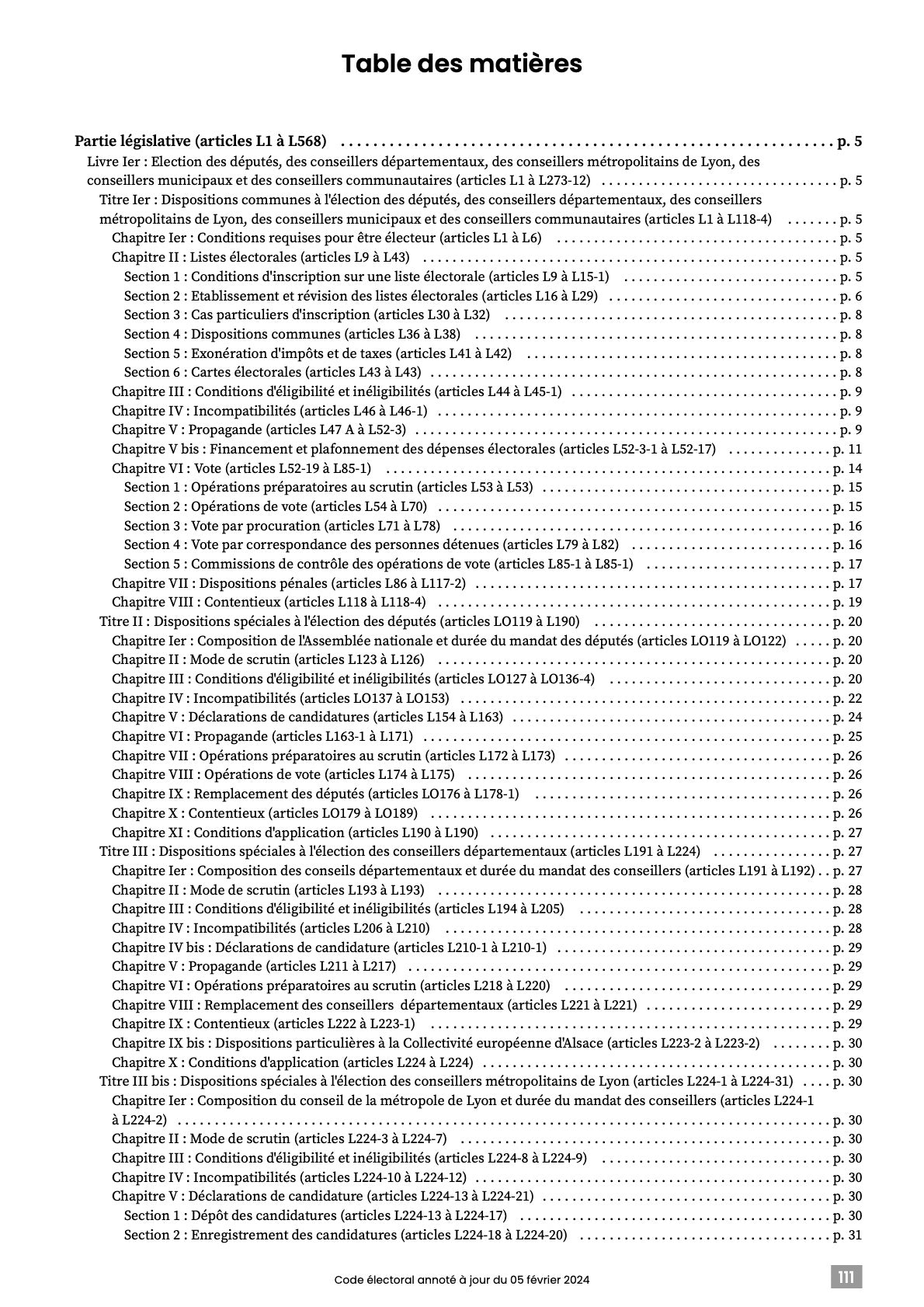 Code électoral 2025 annoté & imprimé à la demande